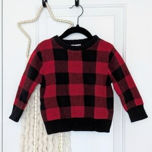 Cat & Jack Plaid Sweater, 18m